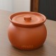 HwaGui Cute Mini Kitchen Clay Cooking Pot - Traditional Ceramic Pot with Lid for Healthy Cooking - Multipurpose Cooking Pot Use for Home Kitchen or Restaurant, 9cmx12cmx12cm, Brown 