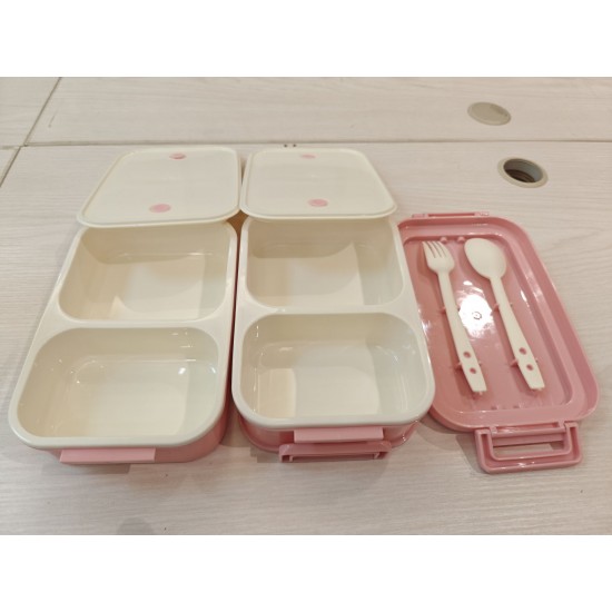 HwaGui Adult Lunch Bento Box Lunch Containers with 2 Sauce Containers & Utensil Set