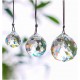 HwaGui Set of 3 Clear Crystal Ball Includes 20/30/40mm Faceted Prism Balls Suncatcher for Ceiling Lighting Chandelier Hanging Decorating 