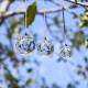 HwaGui Set of 3 Clear Crystal Ball Includes 20/30/40mm Faceted Prism Balls Suncatcher for Ceiling Lighting Chandelier Hanging Decorating 