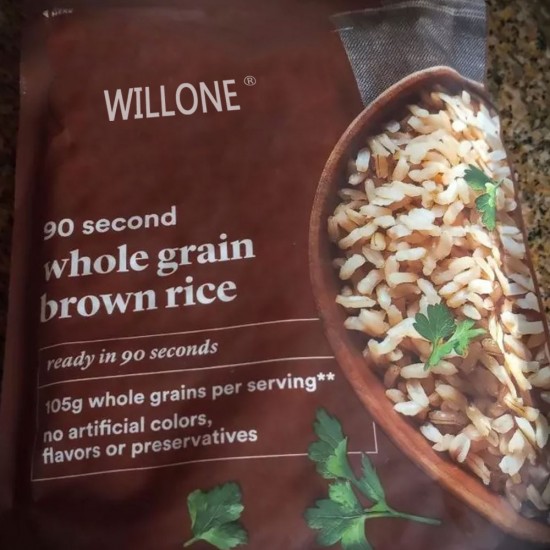 WILLONE Instant Rice for Quick Dinner Meals,Organic Whole Grain Brown Rice